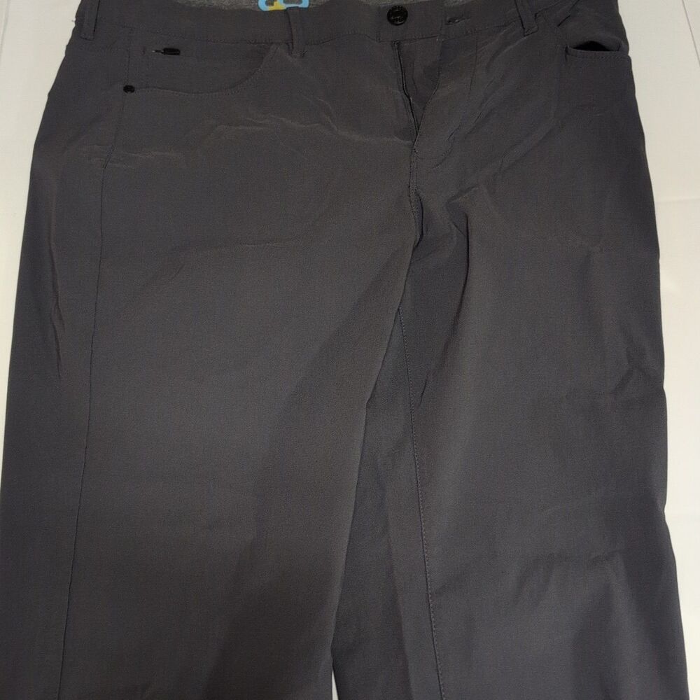 Copper & Oak Mens Pants Size 36x32 Dark Grey Casual Stretch‎ Straight Leg